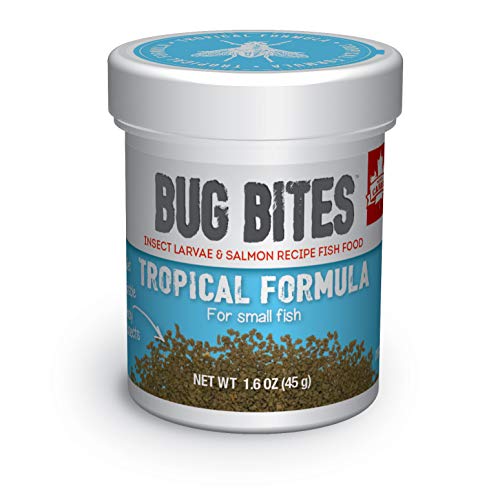 „Fluval Bug Bites“ atogrąžų žuvų maistas, mažos granulės mažoms ir vidutinėms žuvims, 1,59 un., A6577