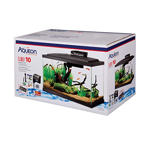 „Aqueon Aquarium“ pradinis rinkinys su LED apšvietimu