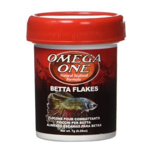Geriausias dribsnių maistas: „Omega One Betta“ dribsniai